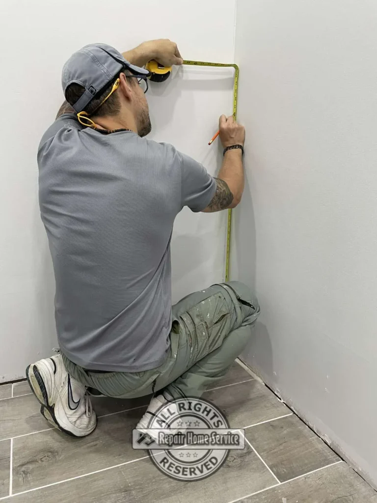 Beyond Home Repair contractor during bathroom remodeling project in Cypress TX