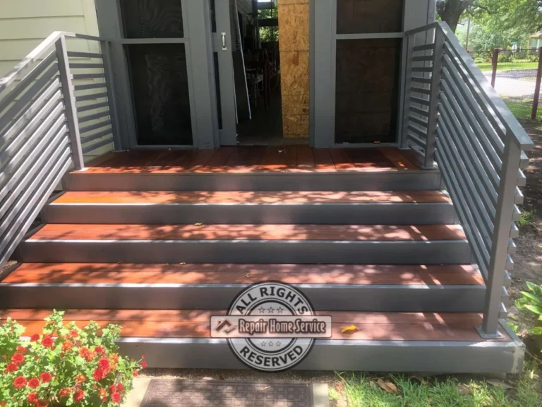 Finished exotic hardwood IPE deck restoration by Beyond Home Repair Houston